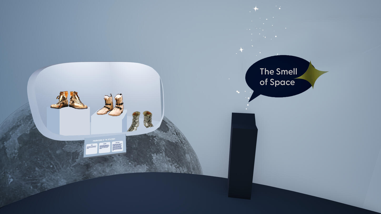 Shoe display and olfactory experience